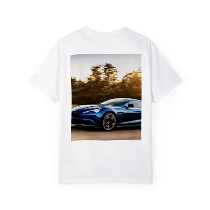 Aston Martin Vanquish Blue Speeding Road