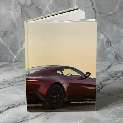 Aston Martin Vantage Red Sunset Coastal View