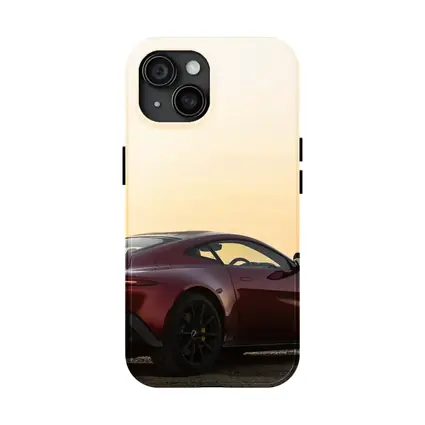 Aston Martin Vantage Red Sunset Coastal View