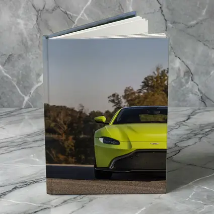 Aston Martin Vantage Lime Green Road Front