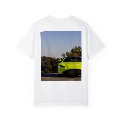 Aston Martin Vantage Lime Green Road Front