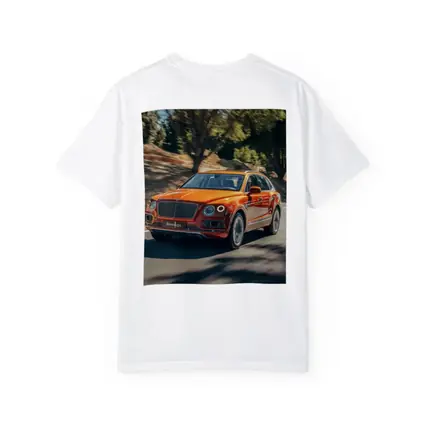 Bentley Bentayga Hybrid Orange On Road