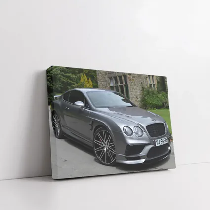 Bentley Continental GT Gray Coupe Stone Building