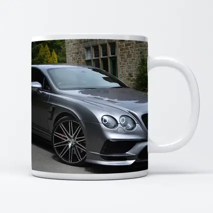 Bentley Continental GT Gray Coupe Stone Building