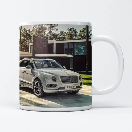 Bentley Bentayga SUV Parked Outside Modern Villa