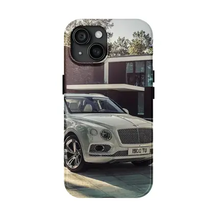 Bentley Bentayga SUV Parked Outside Modern Villa