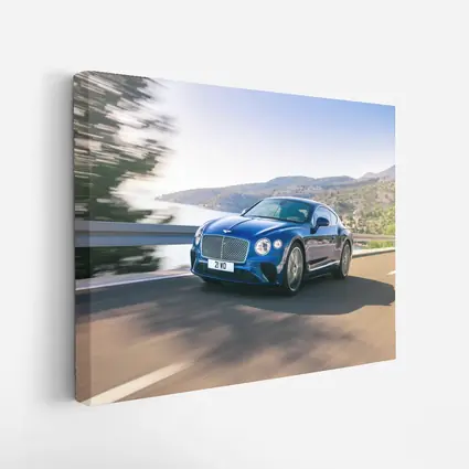 Bentley Continental GT Blue Coastal Road Drive