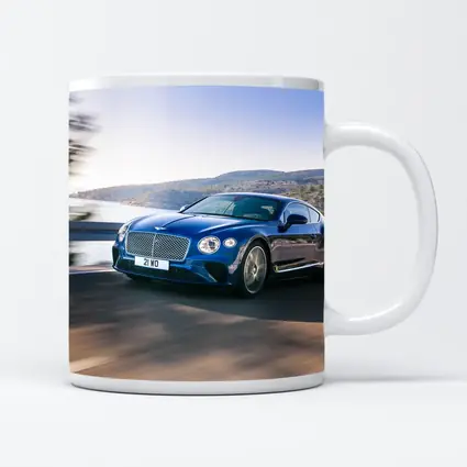 Bentley Continental GT Blue Coastal Road Drive