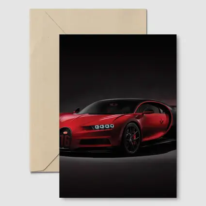 Bugatti Chiron Sport Red Dark Background