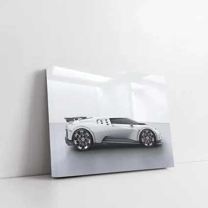 Bugatti Centodieci Silver Hypercar Studio Shot