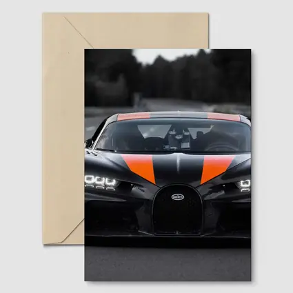 Bugatti Chiron Super Sport Black Orange Road