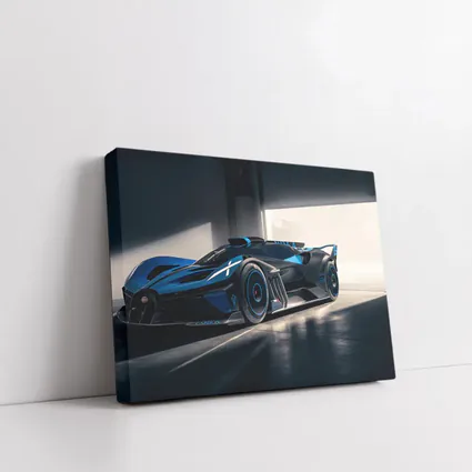 Bugatti Bolide Dark Blue Garage Setting