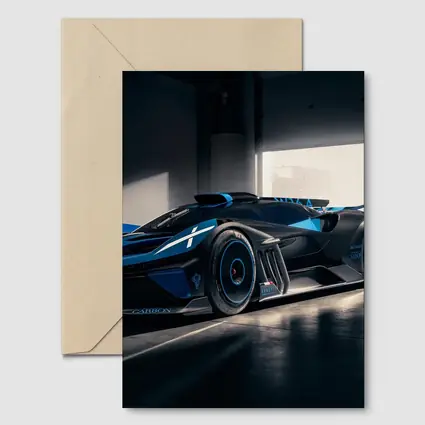 Bugatti Bolide Dark Blue Garage Setting