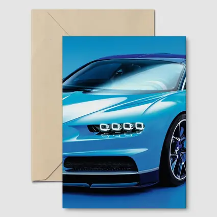 Bugatti Chiron Light Blue Studio Shot