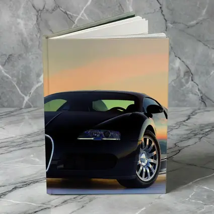 Bugatti Veyron Black Supercar Sunset Sky