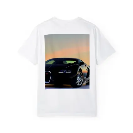 Bugatti Veyron Black Supercar Sunset Sky