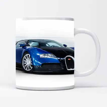 Bugatti Veyron Blue Black White Studio
