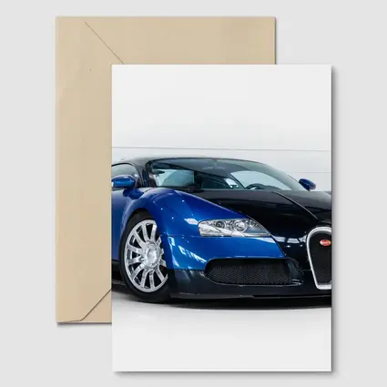 Bugatti Veyron Blue Black White Studio