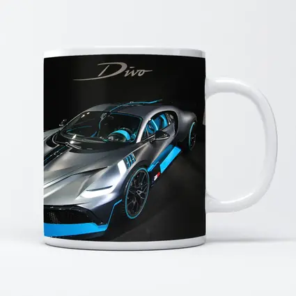 Bugatti Divo Silver Blue Paris Motor Show