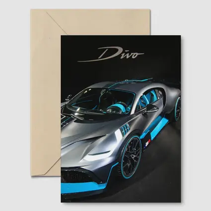 Bugatti Divo Silver Blue Paris Motor Show