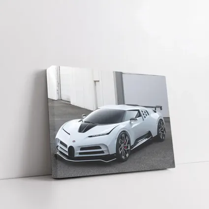 Bugatti Centodieci White Hypercar Parked Outside