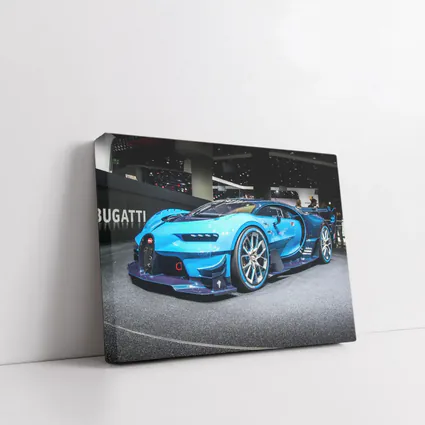 Bugatti Vision Gran Turismo Blue Auto Show