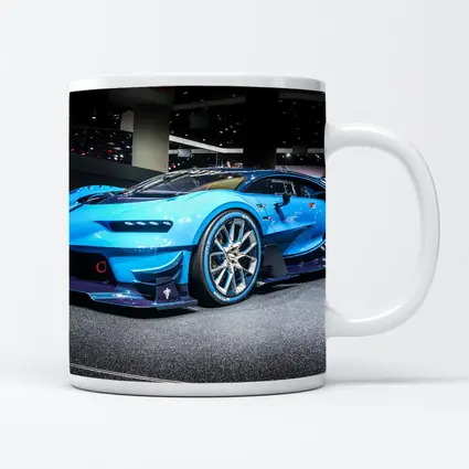Bugatti Vision Gran Turismo Blue Auto Show