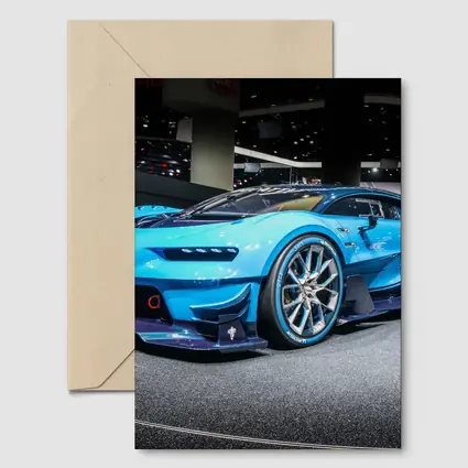 Bugatti Vision Gran Turismo Blue Auto Show