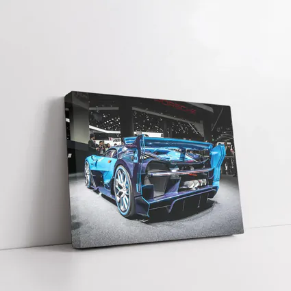 Bugatti Vision Gran Turismo Blue Auto Show