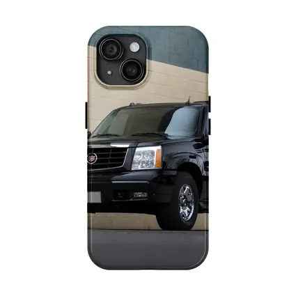 Cadillac Escalade Black SUV Industrial Background