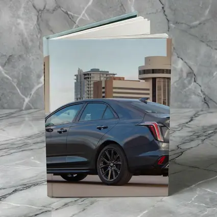 Cadillac CT4 V Gray Sedan City Background