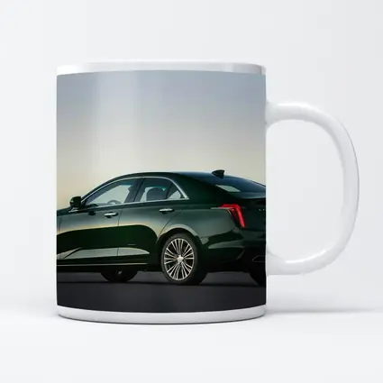 Cadillac CT4 Green Sedan Dusk Setting