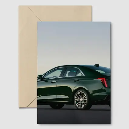 Cadillac CT4 Green Sedan Dusk Setting