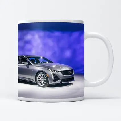 Cadillac CT5 Silver Sedan Studio Display