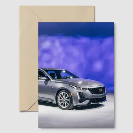 Cadillac CT5 Silver Sedan Studio Display