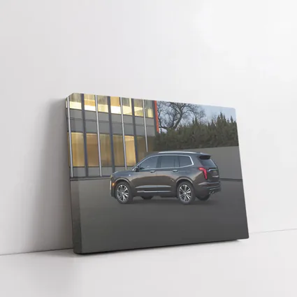 Cadillac XT6 Dark Gray SUV Urban Setting