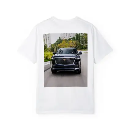 Cadillac Escalade Driving City Street Front View
