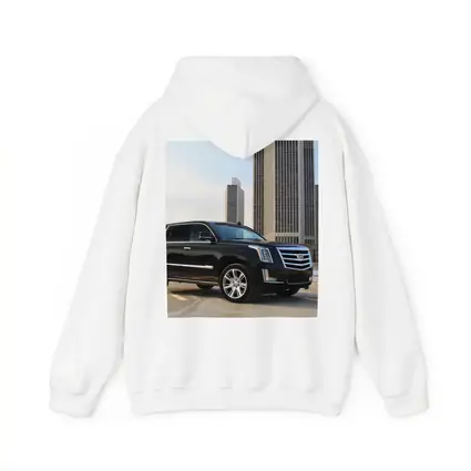 Cadillac Escalade Black SUV City Buildings