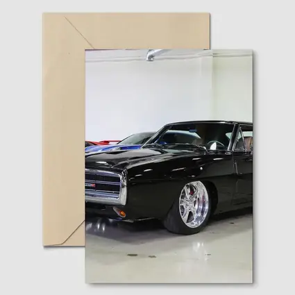 1970 Dodge Charger Black Custom Car Garage