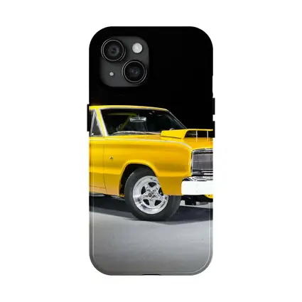 Dodge Charger Classic Yellow Muscle Car Studio