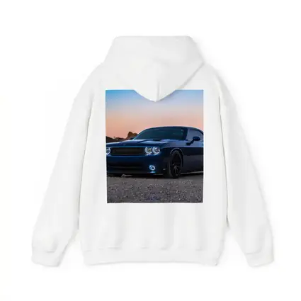 Dodge Challenger Blue Muscle Car Desert Sunset