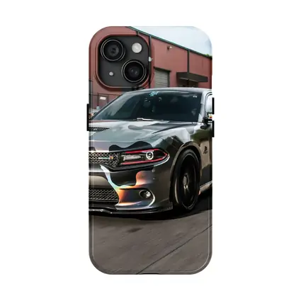 Dodge Charger Satin Camo Wrap Industrial Lot
