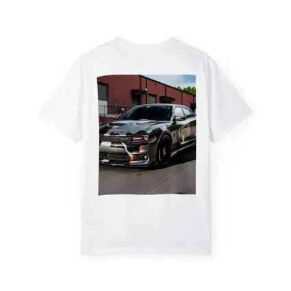 Dodge Charger Satin Camo Wrap Industrial Lot