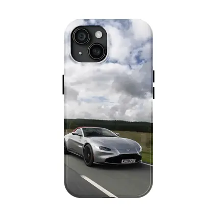 Aston Martin Vantage Roadster Silver Country Road