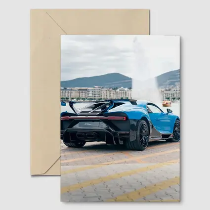 Bugatti Chiron Pur Sport Blue City Waterfront