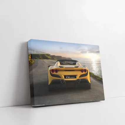 Ferrari F8 Spider Yellow Coastal Road