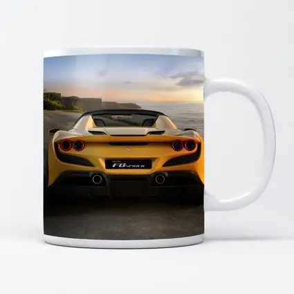 Ferrari F8 Spider Yellow Coastal Road