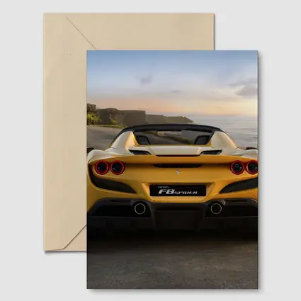 Ferrari F8 Spider Yellow Coastal Road