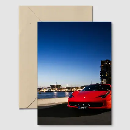 Ferrari 458 Italia Red City Dusk