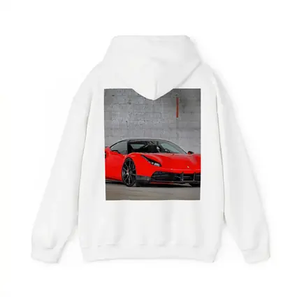 Ferrari 488 GTB Red Against Concrete Wall